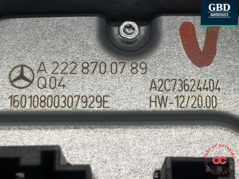 Styreenhet LED til Mercedes C-Klasse 2014-2018 (Fase 1) (W205) (W205) (A 447 905 18 04|A 222 870 07 89|A2C73624404)