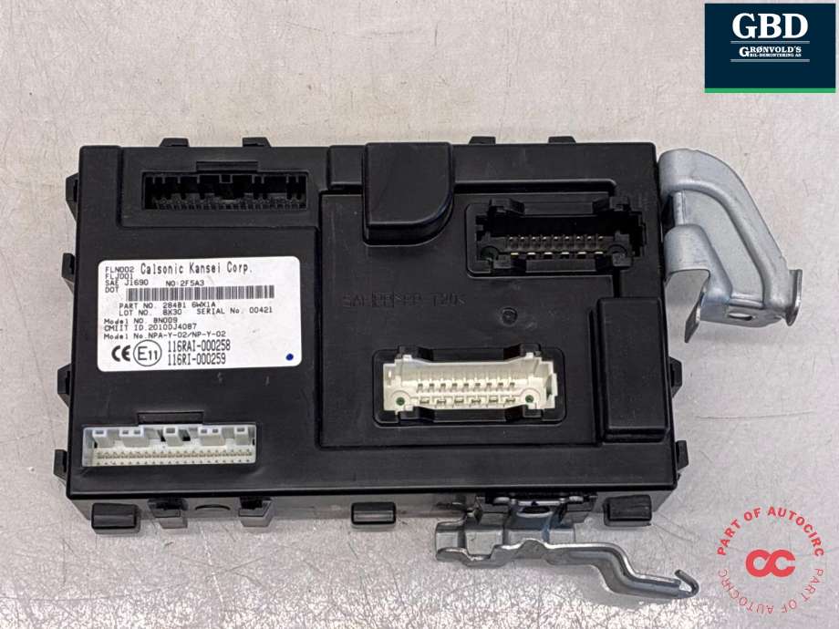 Styreenhet comfort (BCM) til Nissan E-NV200 2014-->> (284B16WX1A|)