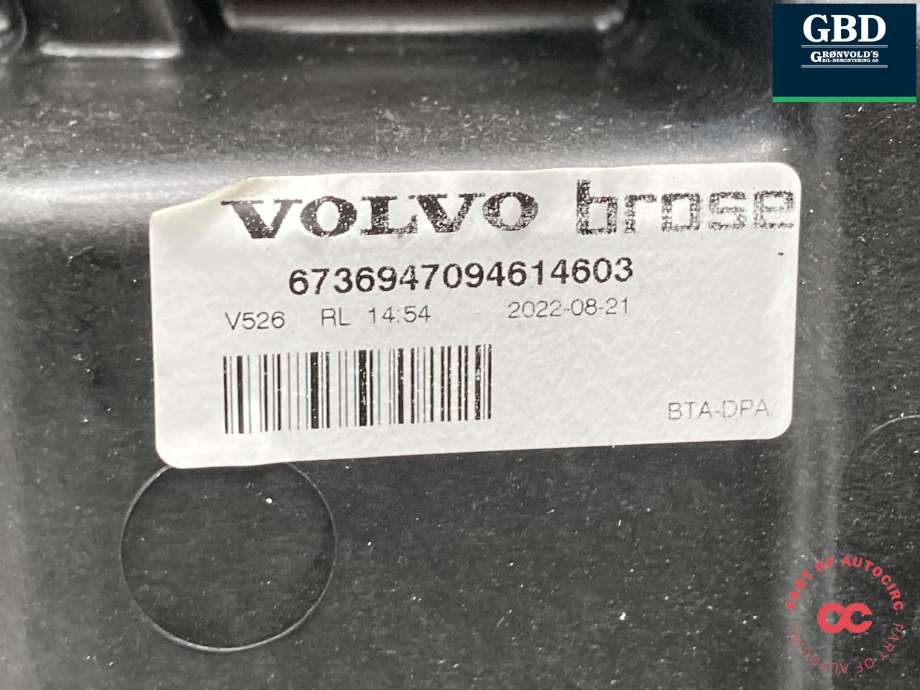 Ruteheis venstre bak til Volvo XC90 2015-2025 (Type II)  (31349764|)