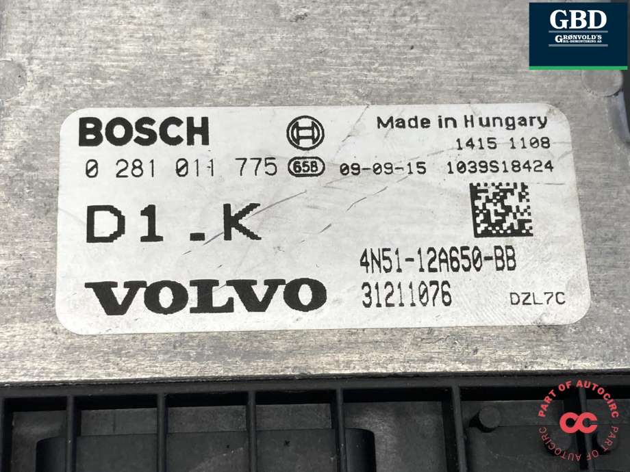 Styreenhet motor til Volvo V50 2007-2012 (Fase 2)  (36000595|31211076|)