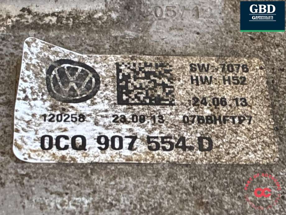 Kardang klokke bak til Škoda Octavia 2013-2016 (Type III, Fase 1)  (0CQ 525 010 S|0CQ 525 010 F|)
