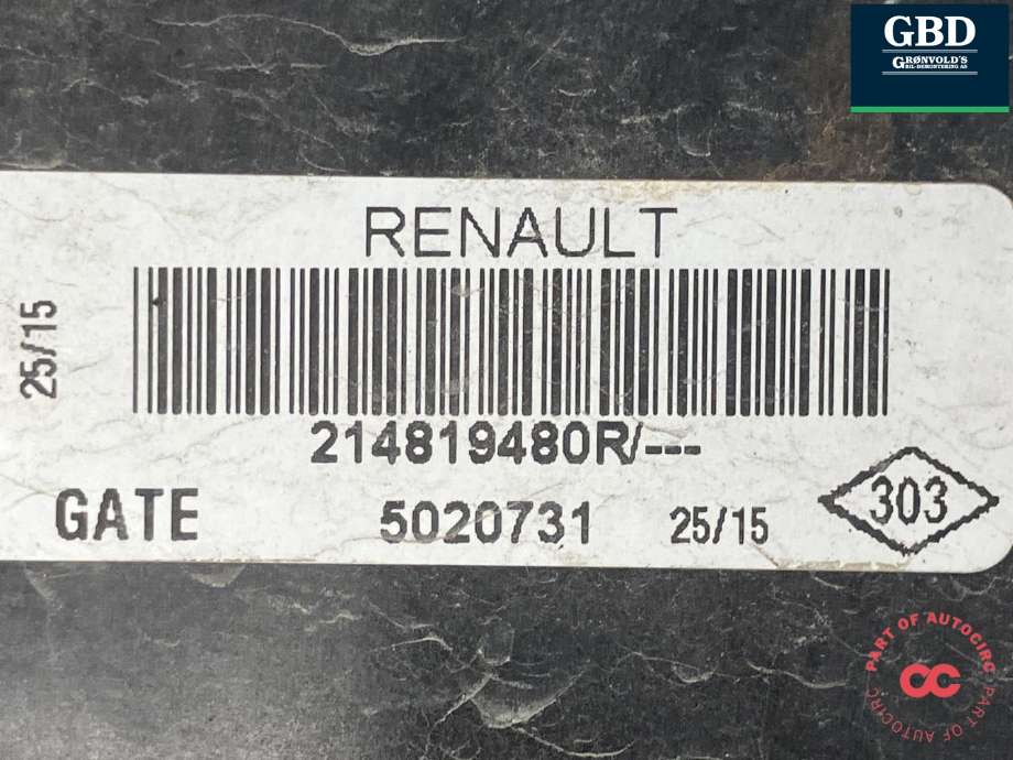 Kjølevifte til Renault Zoe 2013-2019 (Fase 1)  (214758569R|214818864R|214819480R)