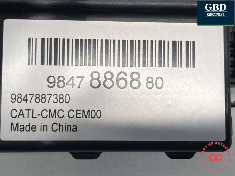 Styreenhet batteri elbil (BMS - Battery Management System) til Peugeot e-2008 2019-->> (9847886880|)