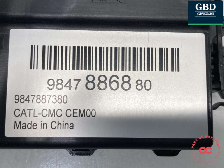 Styreenhet batteri elbil (BMS - Battery Management System) til Peugeot e-2008 2019-->>  (9847886880|)