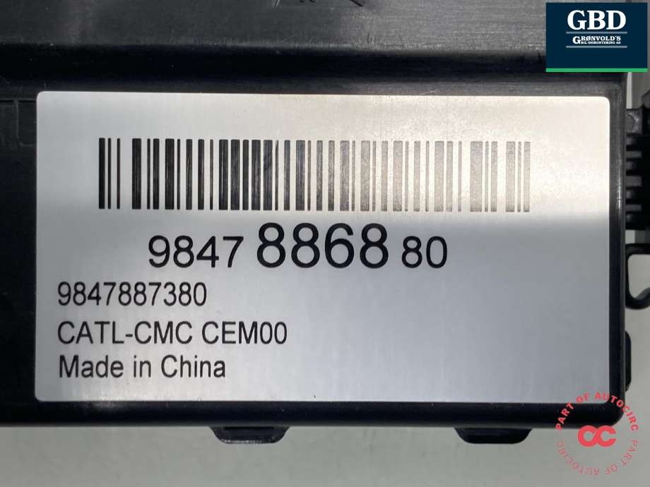 Styreenhet batteri elbil (BMS - Battery Management System) til Peugeot e-2008 2019-->> (9847886880|)