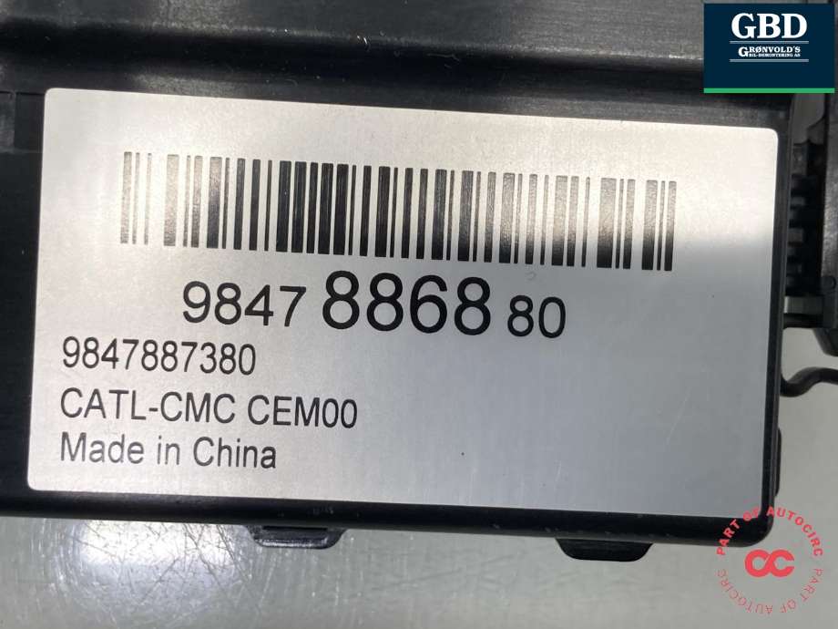Styreenhet batteri elbil (BMS - Battery Management System) til Peugeot e-2008 2019-->> (9847886880|)