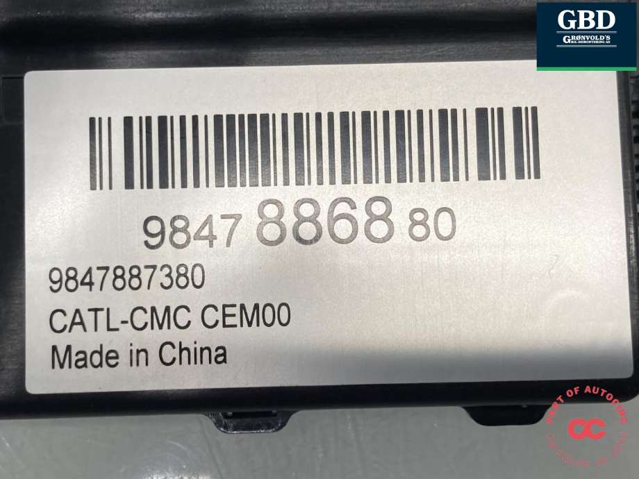 Styreenhet batteri elbil (BMS - Battery Management System) til Peugeot e-2008 2019-->> (9847886880|)