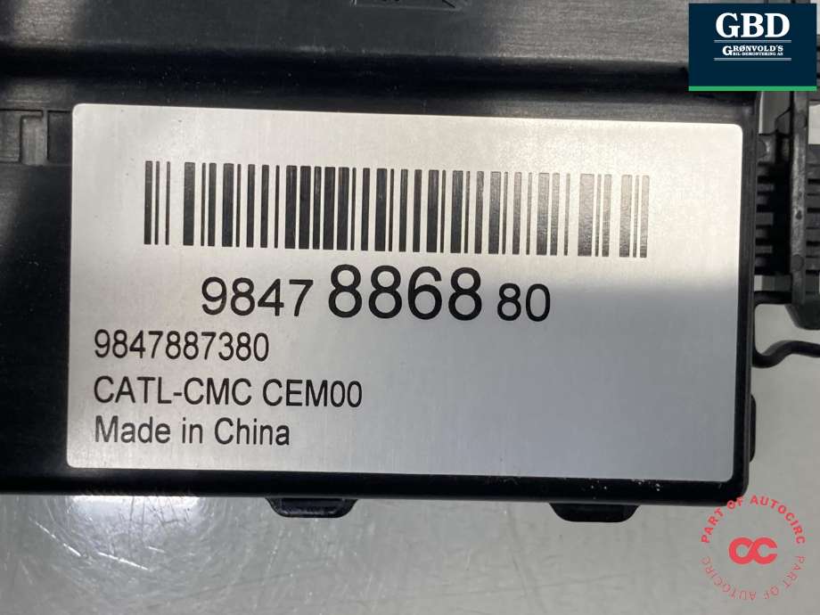 Styreenhet batteri elbil (BMS - Battery Management System) til Peugeot e-2008 2019-->> (9847886880|)