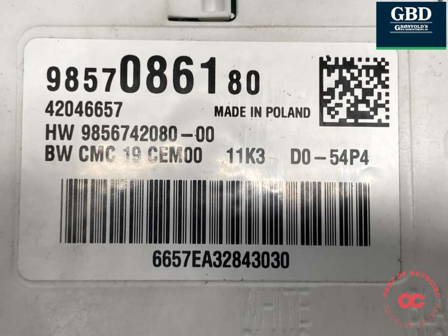 Styreenhet batteri elbil (BMS - Battery Management System) til Peugeot e-3008 2023-->>  (98 668 011 80|9857086180|)
