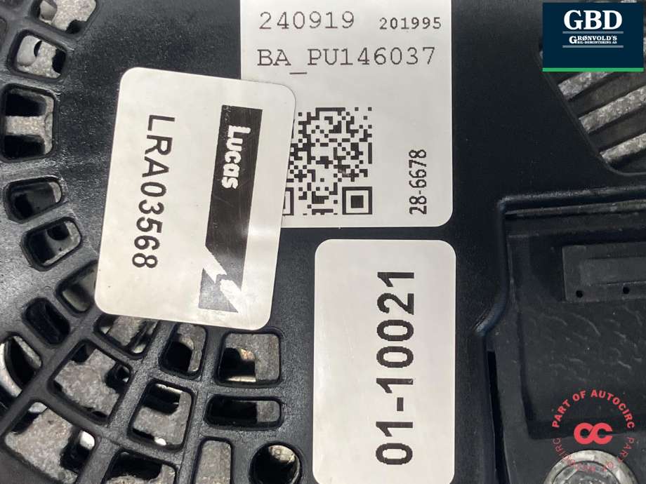 Dynamo diesel til Volvo XC60 2014-2017 (Type I, Fase 2)  (36012619|LRA03568|01-10021)