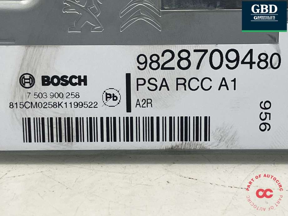 Bilstereo navigasjon til Peugeot Partner 2019-->> (Type III)  (BOSCH|16 849 414 80|16 314 832 80|98 287 094 80| 7 503 900 258)