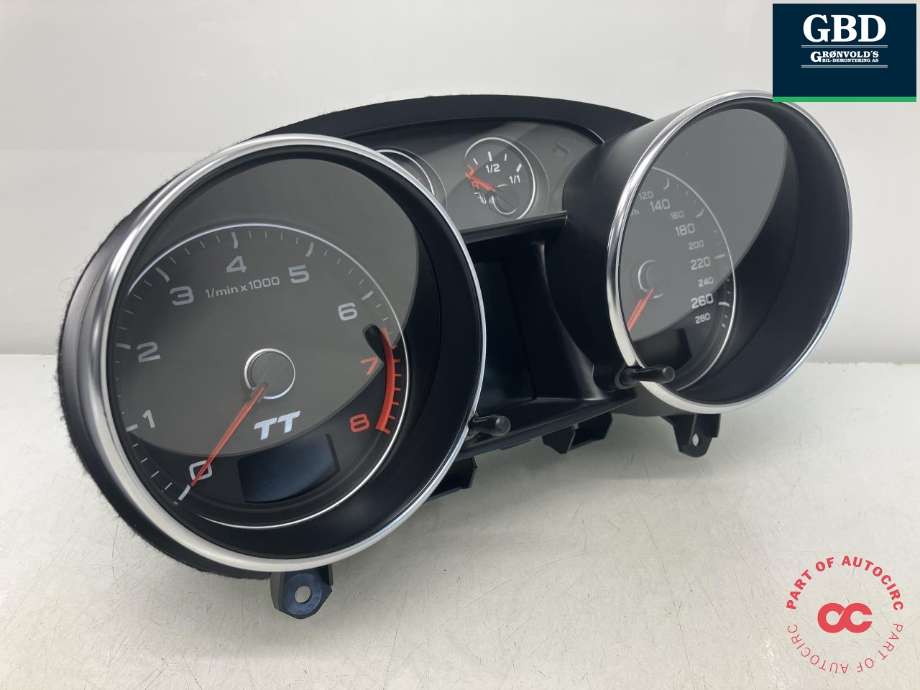 Instrumentpanel til Audi TT 2006-2014 (Type II)  (SIEMENS VDO|8J0 920 930 E|8J0 920 930 EX|D0H18001 0050 1217)