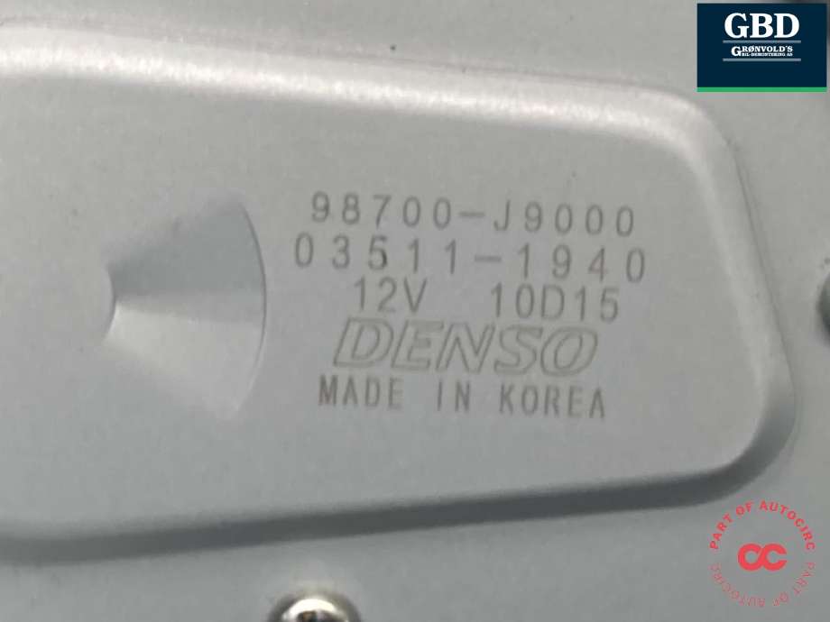 Viskermotor bakrute til Hyundai Kona 2021-2023 (Type I, Fase 2) (DENSO|98700J9000|98700-J9000|03511-1940)