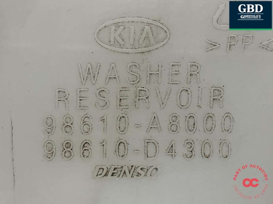 Spylertank foran til Kia Optima 2017-2020  (DENSO|98610D4300|98610-A8000|98610-D4300)