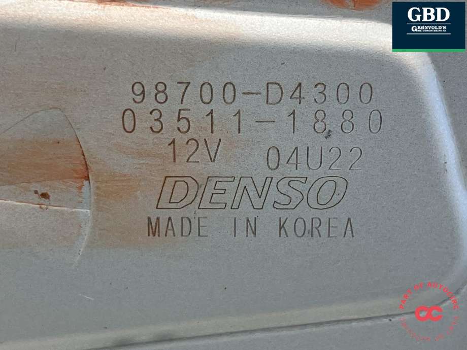 Viskermotor bakrute til Kia Optima 2017-2020 (DENSO|98700D4300|98700-D4300|03511-1880)