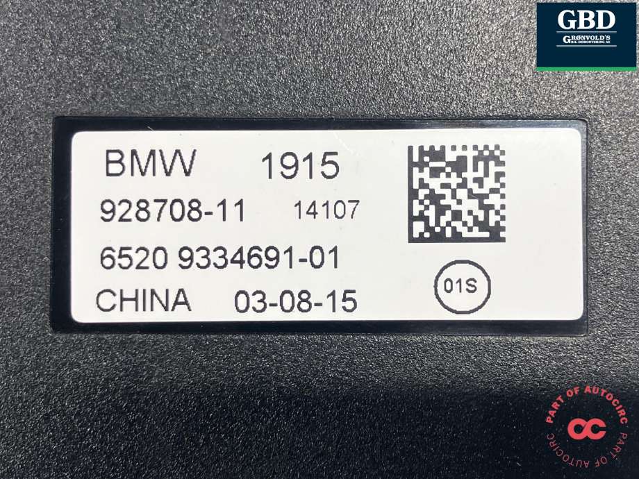 Antenne forsterker til BMW X5 2013-2018 (F15) (F15) (65 20 9 334 691|928708)