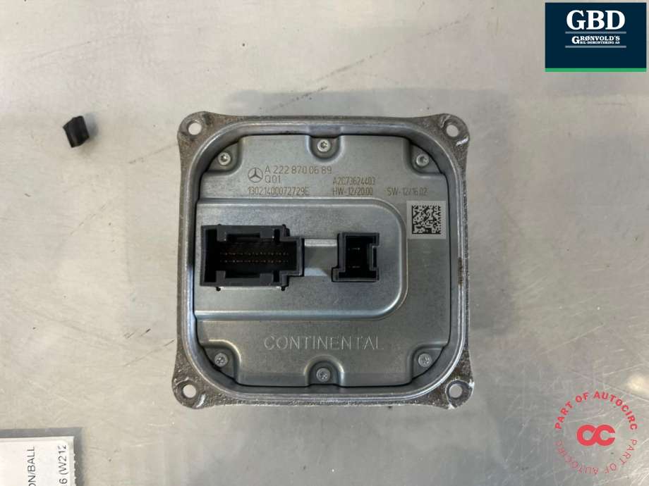 Styreenhet xenon/ballast til Mercedes E-Klasse 2013-2016 (Fase 2) (W212) (W212) (A 447 905 18 04|A 222 870 07 89|)