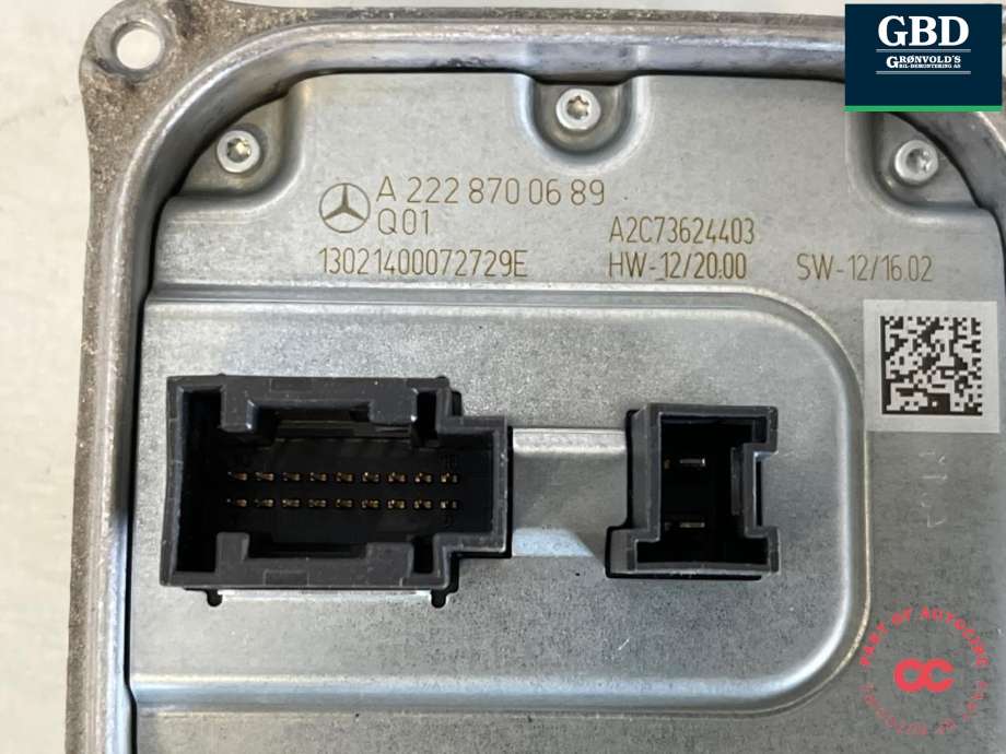 Styreenhet xenon/ballast til Mercedes E-Klasse 2013-2016 (Fase 2) (W212) (W212) (A 447 905 18 04|A 222 870 07 89|)
