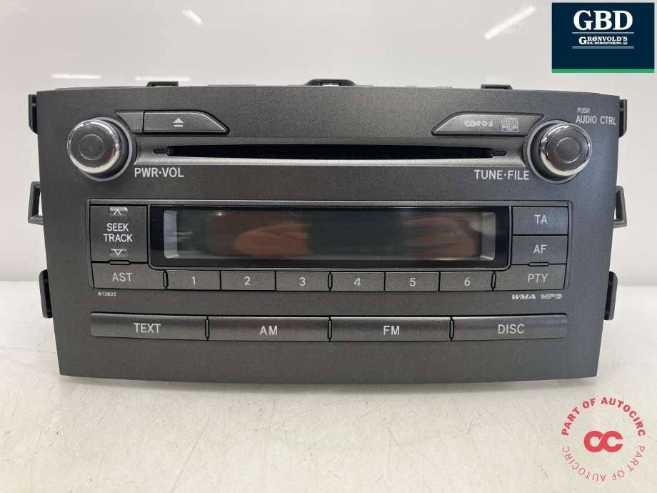 Bilstereo til Toyota Auris 2007-2010 (Type I, Fase 1)  (FUJITSU TEN|8612002521|8612002520|122000-8900B101)