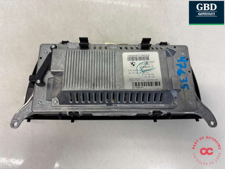 Bilstereo navigasjon skjerm til BMW X5 2007-2013 (E70) (E70) (65 50 9 194 063|48933356071562205|)