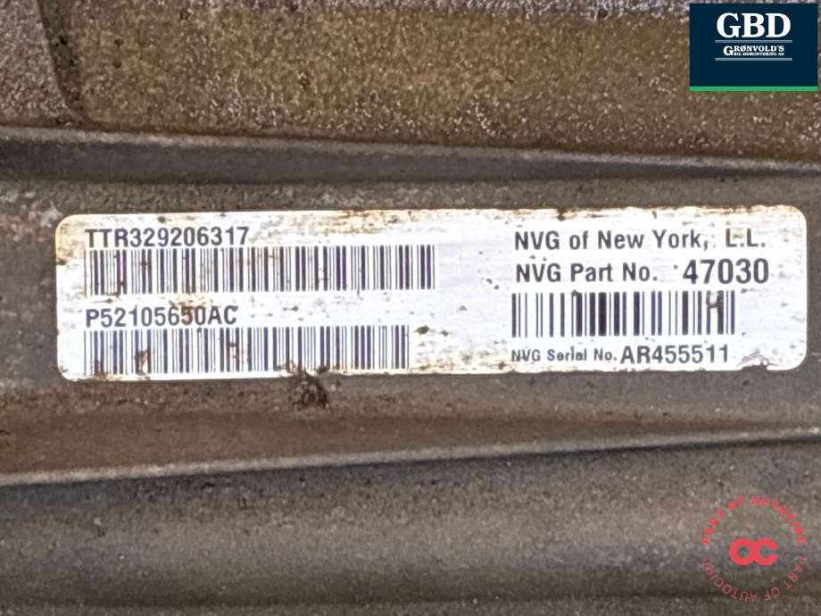 Girkasse 4WD fordelingskasse til Dodge Ram 2003-2008 (Type III)  (52105650AB|)