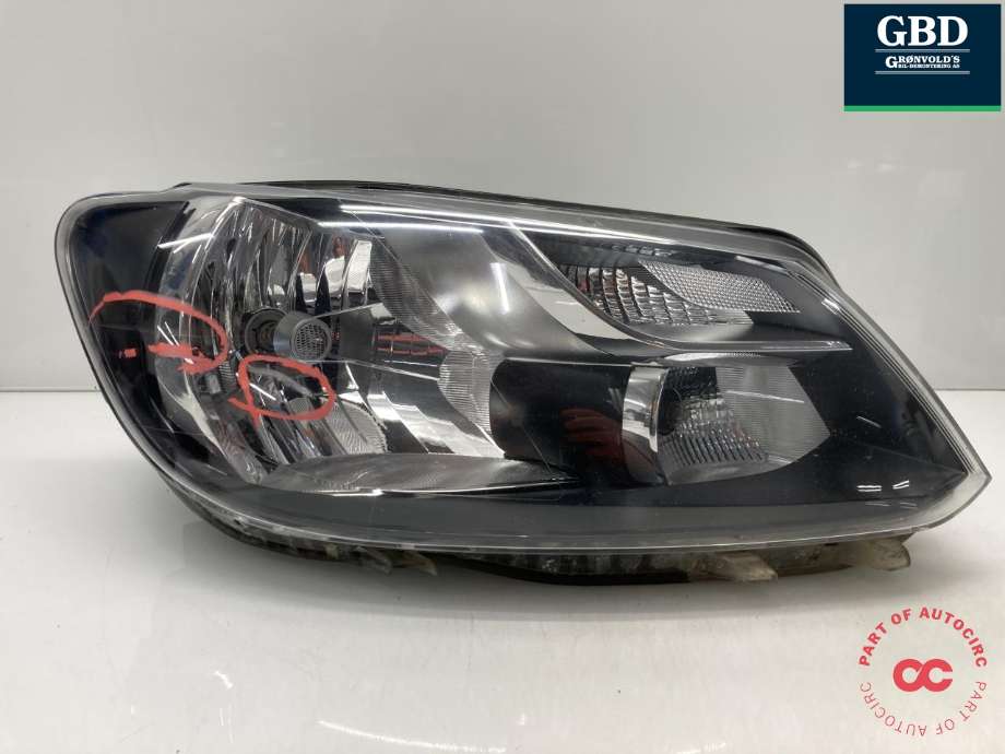 Frontlykt høyre halogen til VW Caddy 2010-2015 (Type III, Fase 2) (2K5 941 006 A|)
