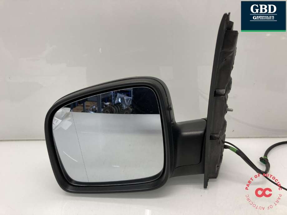 Speil venstre til VW Caddy 2010-2015 (Type III, Fase 2)  (2K5 857 507 AH 9B9|2K5 857 507 AC 9B9|)