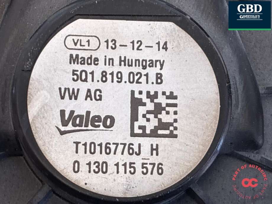 Varmeapparat motor til VW Golf VII 2012-2017 (Fase 1) (5Q1 819 021 H|5Q1 819 021 B|)