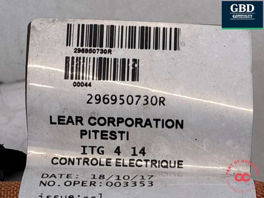 Batterilader inntak/luke til Renault Zoe 2013-2019 (Fase 1)  (296950730R|)