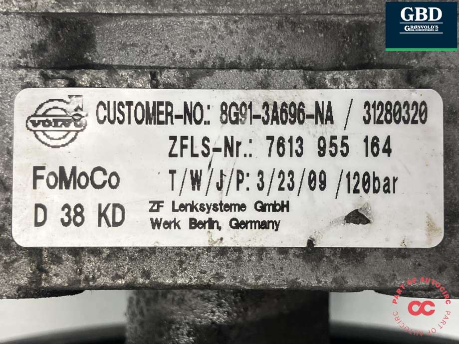 Servo pumpe mekanisk til Volvo V70 2007-2013 (Type III, Fase 1)  (ZF|36051722|31280320|8G91-3A696-NA| 7613 955 164)