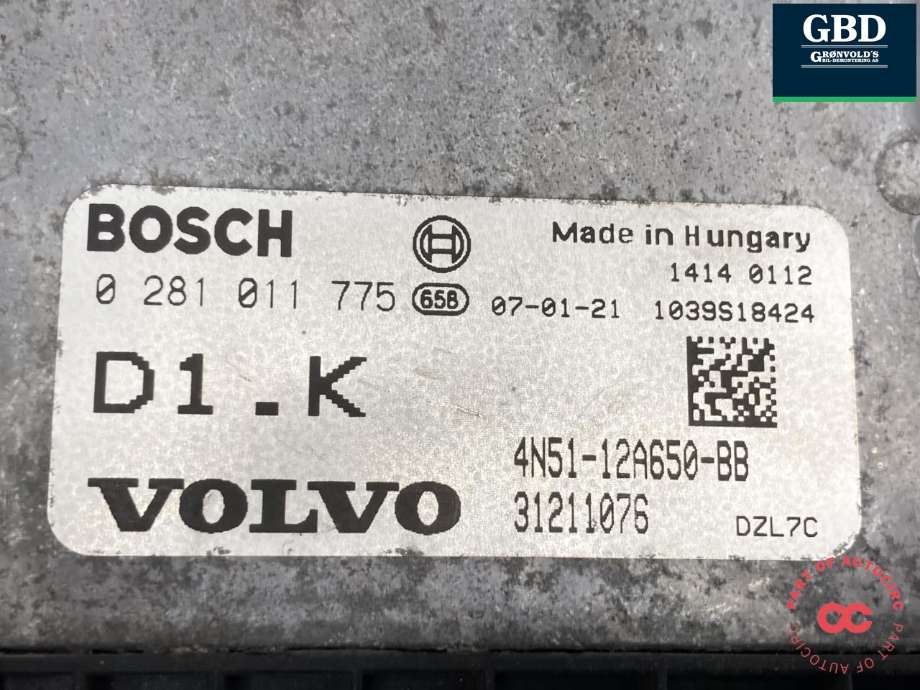 Styreenhet motor til Volvo C30 2006-2009 (Fase 1)  (36000592|31211076|)
