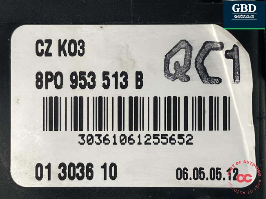 Bryter blink til Audi TT 2006-2014 (Type II) (8P0 953 513 D 9B9|8P0 953 513 B| 01 3036 10)