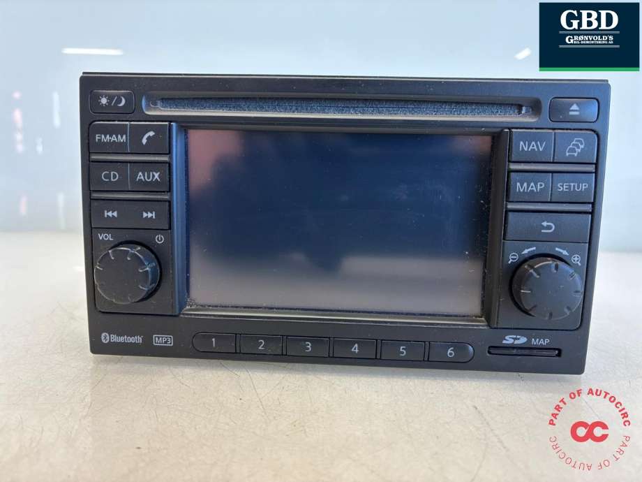 Bilstereo til Nissan Qashqai, 2010-2014 (Type I, Fase 2) (25915BH20C)