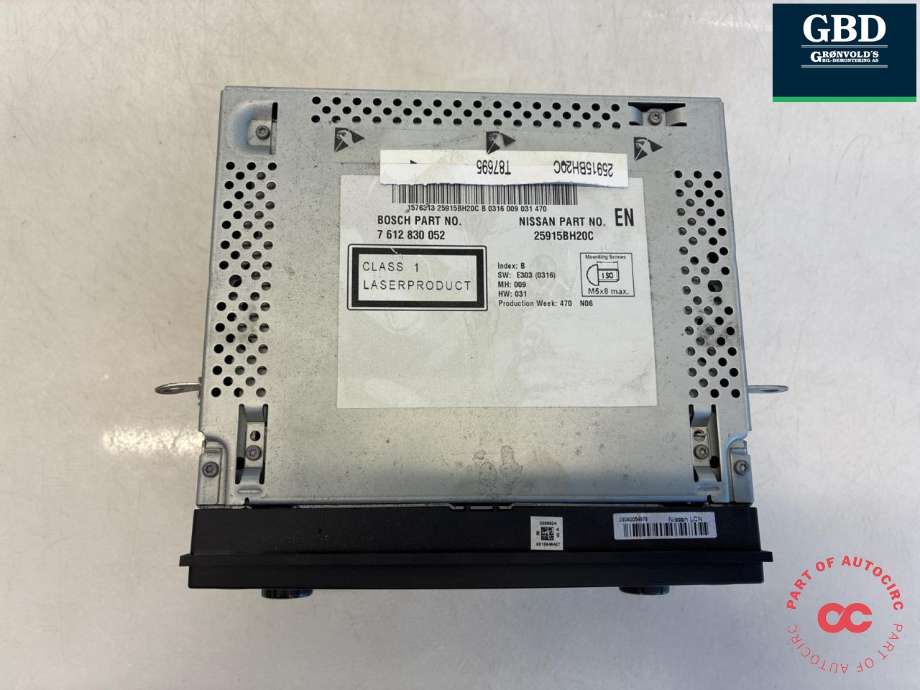 Bilstereo til Nissan Qashqai 2010-2014 (Type I, Fase 2)  (25915BH20C|)