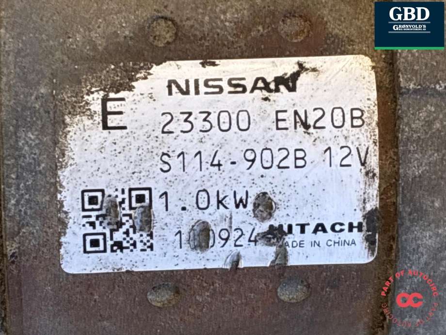 Starter til Nissan Qashqai 2010-2014 (Type I, Fase 2) (23300EN20B|)