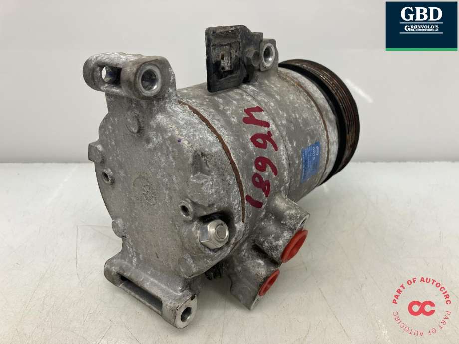 Aircondition kompressor til Mazda 6 2015-2018 (Type III, Fase 2)  (HALLA|GHT661450|GHT6 1877|F500-AUCAA-06)