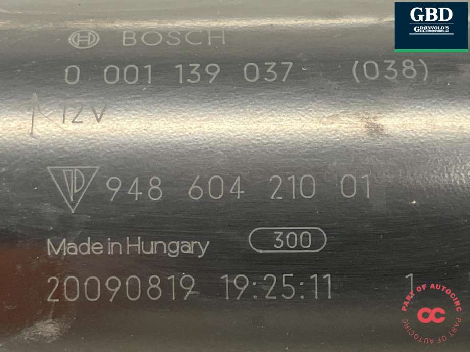 Starter til Porsche Panamera 2009-2017 (Type I) (970) (970) (BOSCH|948 604 210 02|948 604 210 01|0 001 139 037)