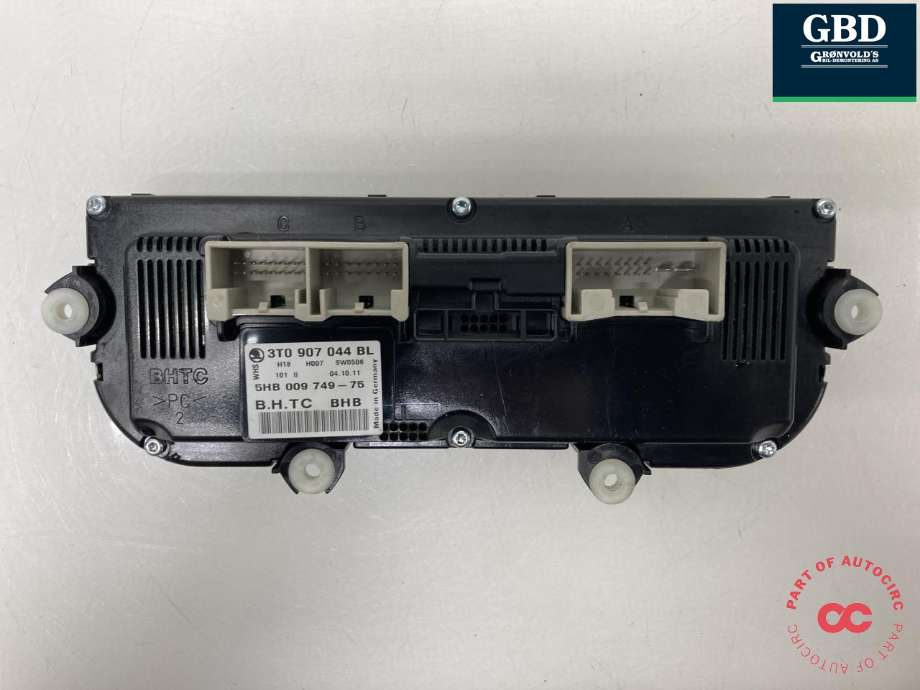 Varmeapparat betjening til Škoda Octavia 2009-2013 (Type II, Fase 2) (3T0 907 044 CS WHS|3T0 907 044 BL WHS|3T0 907 044 BL)