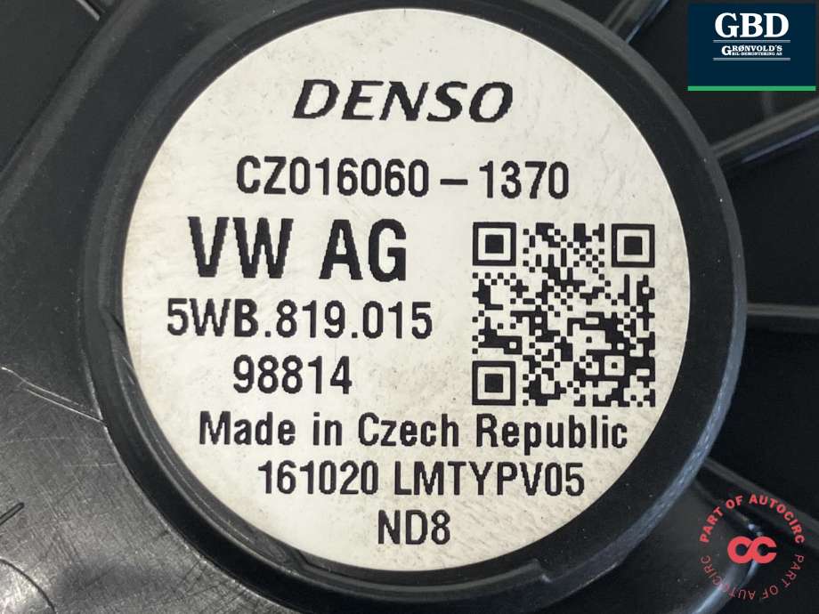 Varmeapparat motor til Škoda Karoq 2017-->>  (5WB 819 015|5Q0 907 521 F|CZ016060-1370)