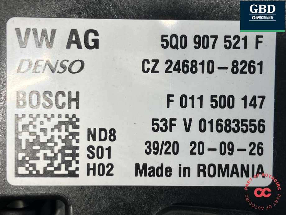 Varmeapparat motor til Škoda Karoq 2017-->>  (5WB 819 015|5Q0 907 521 F|CZ016060-1370)