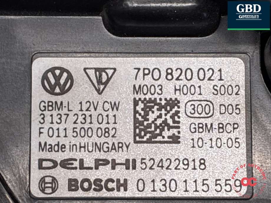 Varmeapparat motor til Porsche Cayenne 2010-2017 (92A) (92A) (958 572 342 03|958 572 342 02|7P0 820 021)