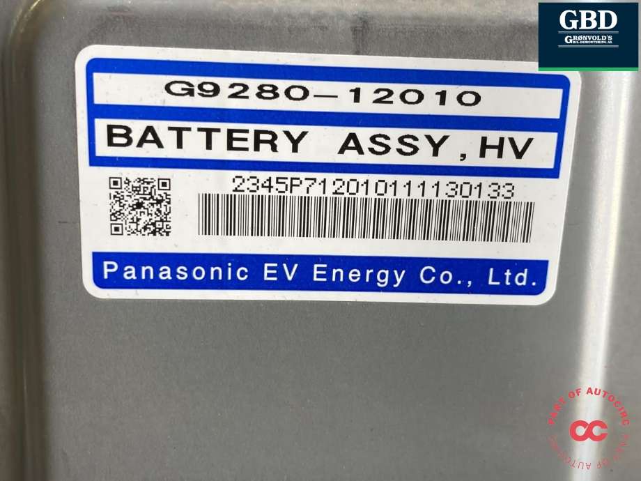 Batteripakke hybrid til Toyota Auris 2010-2012 (Type I, Fase 2) (G951012010|G9280-12010|)