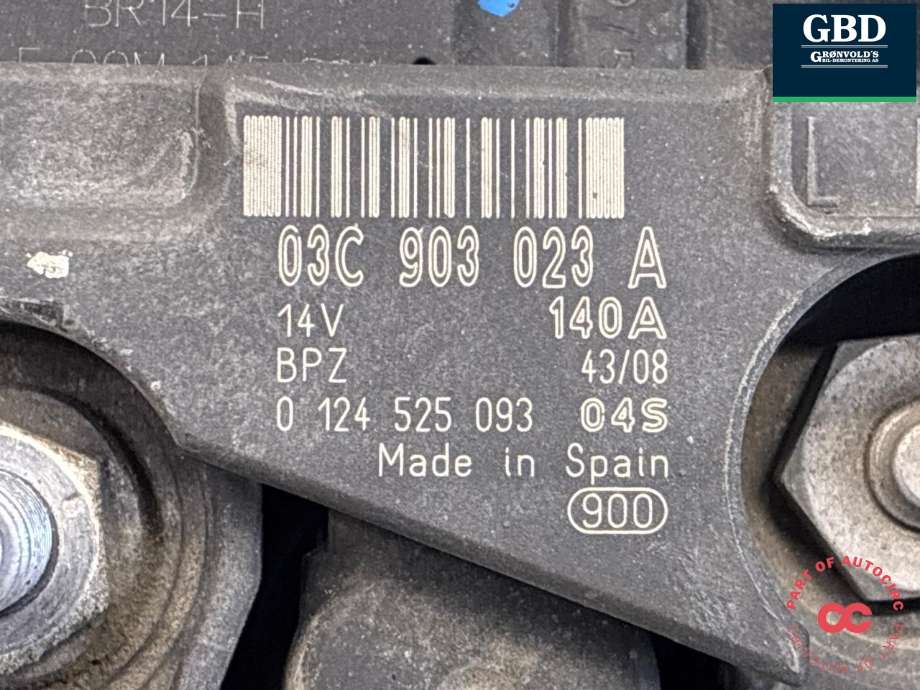 Dynamo til VW Scirocco 2008-2013 (03C 903 024 J|03C 903 023 A|03C 903 023 AX)