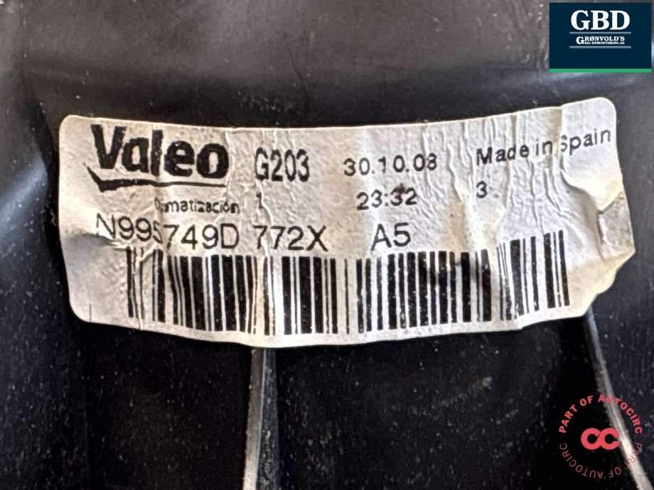 Varmeapparat motor til VW Scirocco 2008-2013  (1K1 820 021|1K1 820 015 Q|N995749D 772X A5)