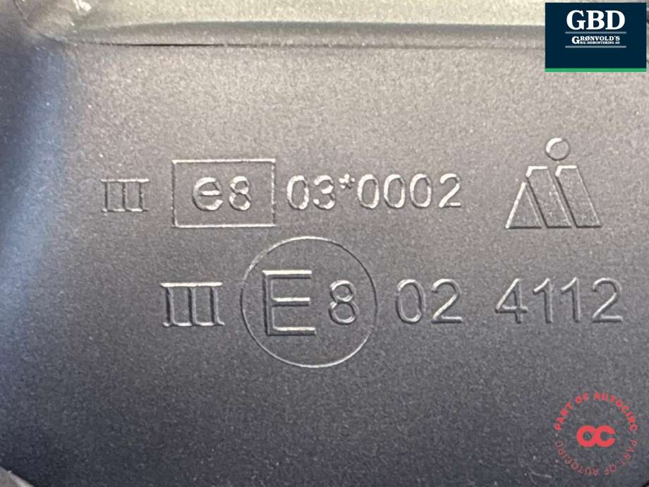 Speil høyre til Toyota Auris 2010-2012 (Type I, Fase 2) (8790102200|E8 03 0002|)