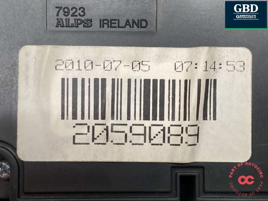Bilstereo betjeningspanel til Volvo V70 2007-2013 (Type III, Fase 1) (31328829|2059089|)