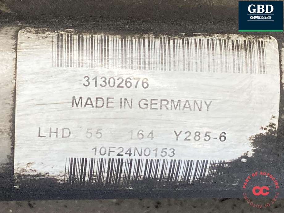 Tannstang til Volvo V70 2007-2013 (Type III, Fase 1) (36001624|31302676|)