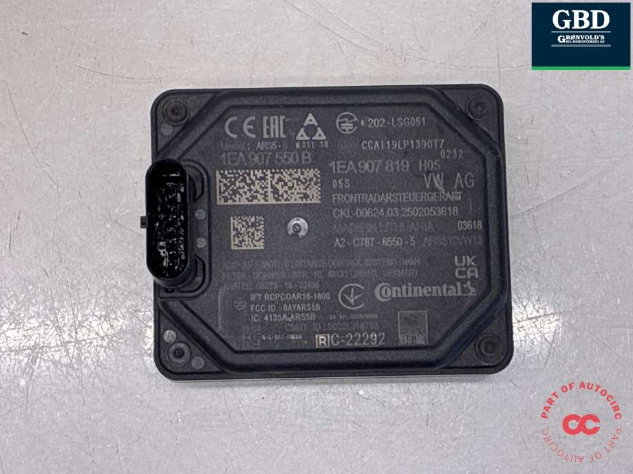 Sensor radar til Ford Capri 2024-->>  (2776094|VWR2KA-9G853-GA|1EA 907 550 B|   1EA 907 819)