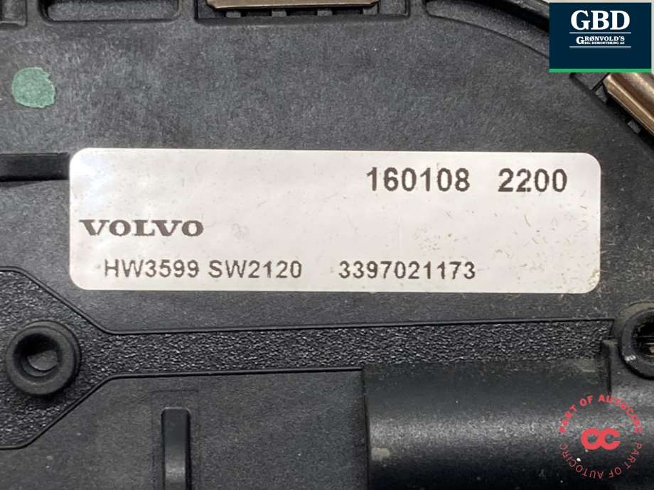 Viskermotor frontrute komplett m/overføring til Volvo V60/V60 CC 2013-2018 (Type I, Fase 2) (31349244|30753493|)