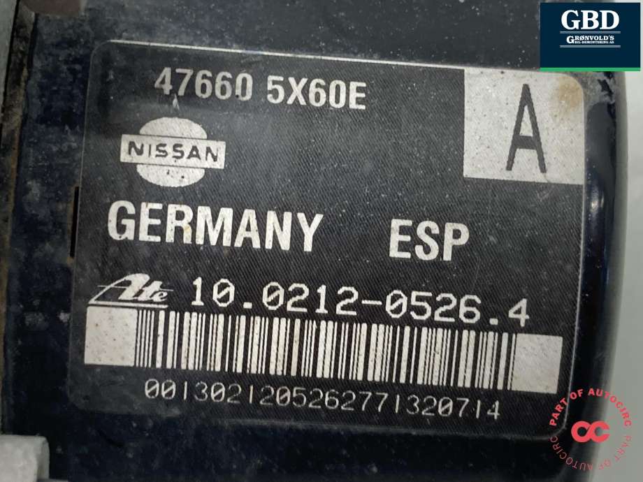 ABS sentral til Nissan Navara 2010-2015 (Fase 2) (D40) (D40) (|47660 5X60E)